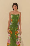 Farm Rio Green Floral Maxi Dress