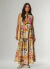 Farm Rio Pássaros Aracati Cropped Maxi Dress