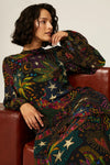 Farm Rio Amazonia High Neck Ruffle Dress