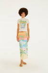 Farm Rio Paisagem Solar Tulle Midi Skirt