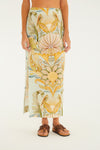 Farm Rio Jardim de Mar Cropped Midi Skirt