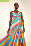 Farm Rio Striped Maxi Dress - Small