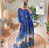 Farm Rio Praia de Pitinga Long-Sleeve Maxi Dress