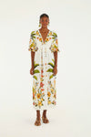 Farm Rio Bosque Chic Cut-Out Maxi Dress