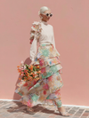 Saloni Marissa Tiered Silk Skirt