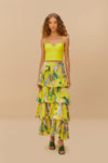 Farm Rio Jellyfish Bouquet Maxi Skirt