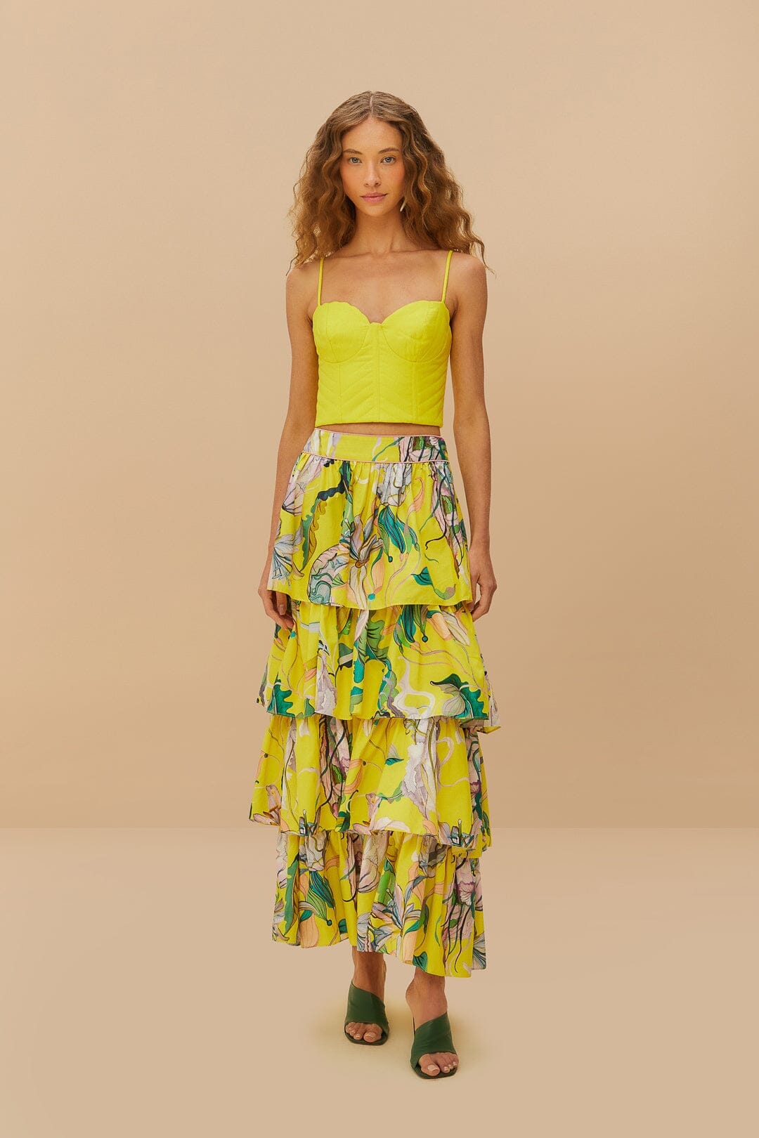 yellow jellyfish bouquet layered maxi dress Farm Rio Skirt – Colour Story womenswear_09jun