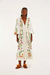 Farm Rio Floresta Doce Long Sleeve Maxi Dress